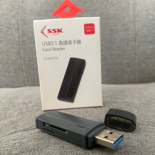 Đầu đọc thẻ nhớ SSK SCRM400 (USB 3.1, đọc thẻ MicroSD, SD, SDHC, SDXC)