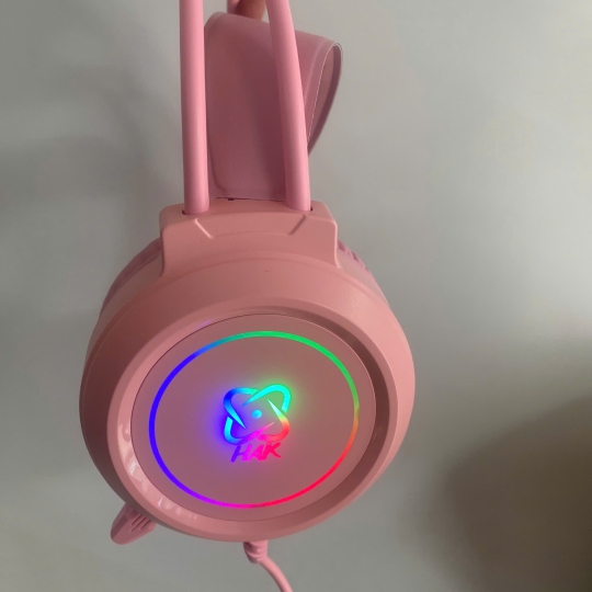 Tai nghe gaming HAK màu hồng 